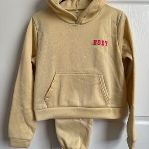 Hoodie and trousers with a brushed fleece lining size L